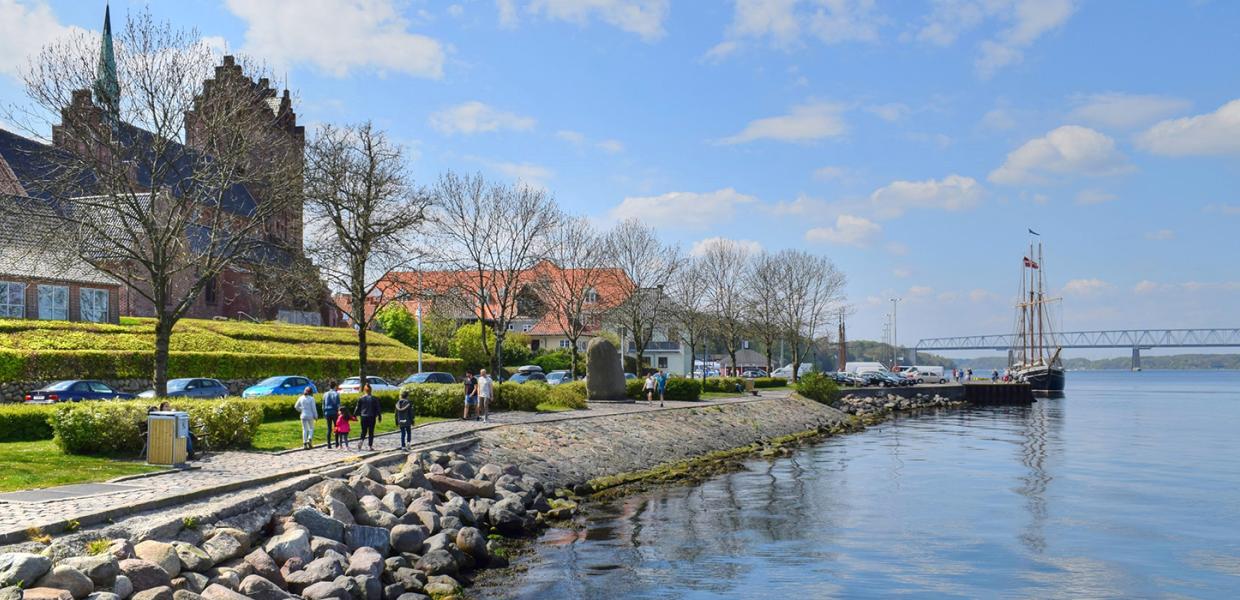 The waterfront in Middelfart - spring has arrived