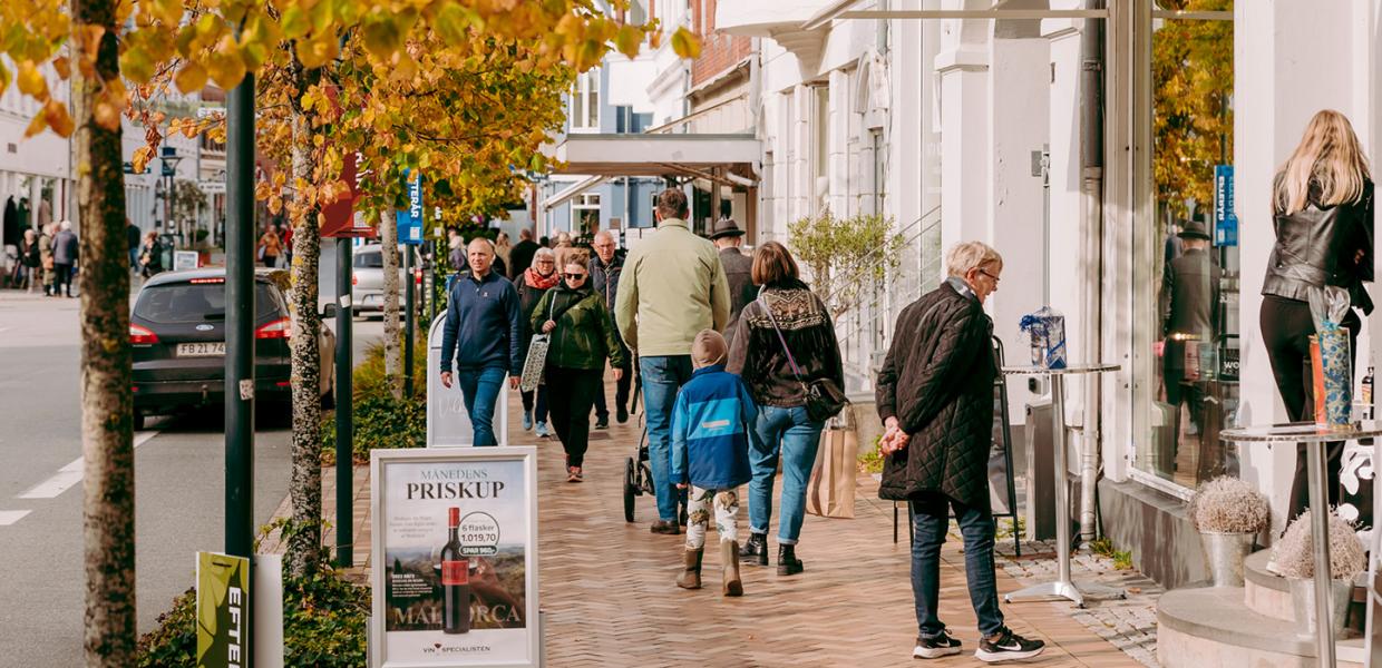 Shopping i Middelfart midtby
