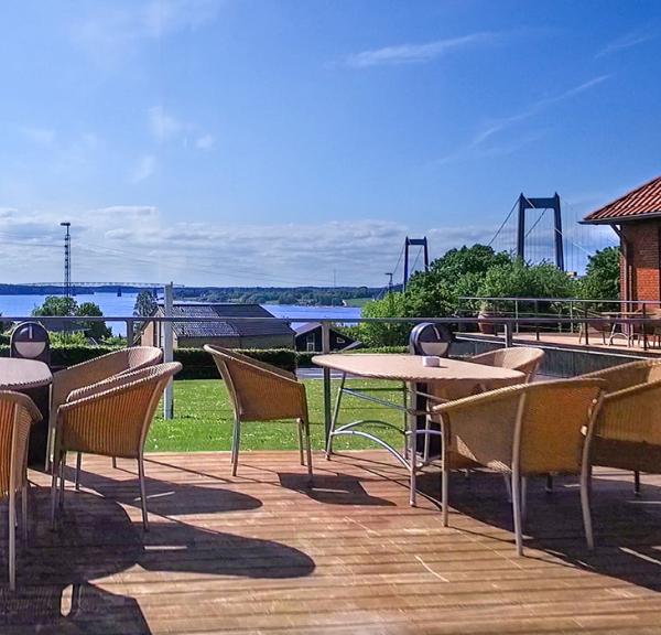 Udsigt fra terrassen på Severin - Middelfart 