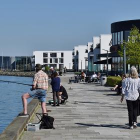 Aktivitets og hygge på havnefronten i Middelfart