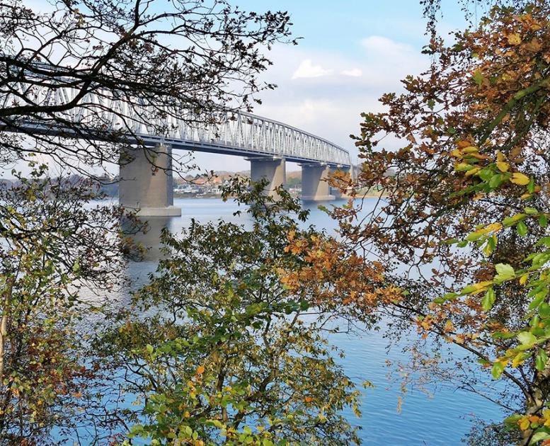 Lillebæltsbroen om efteråret